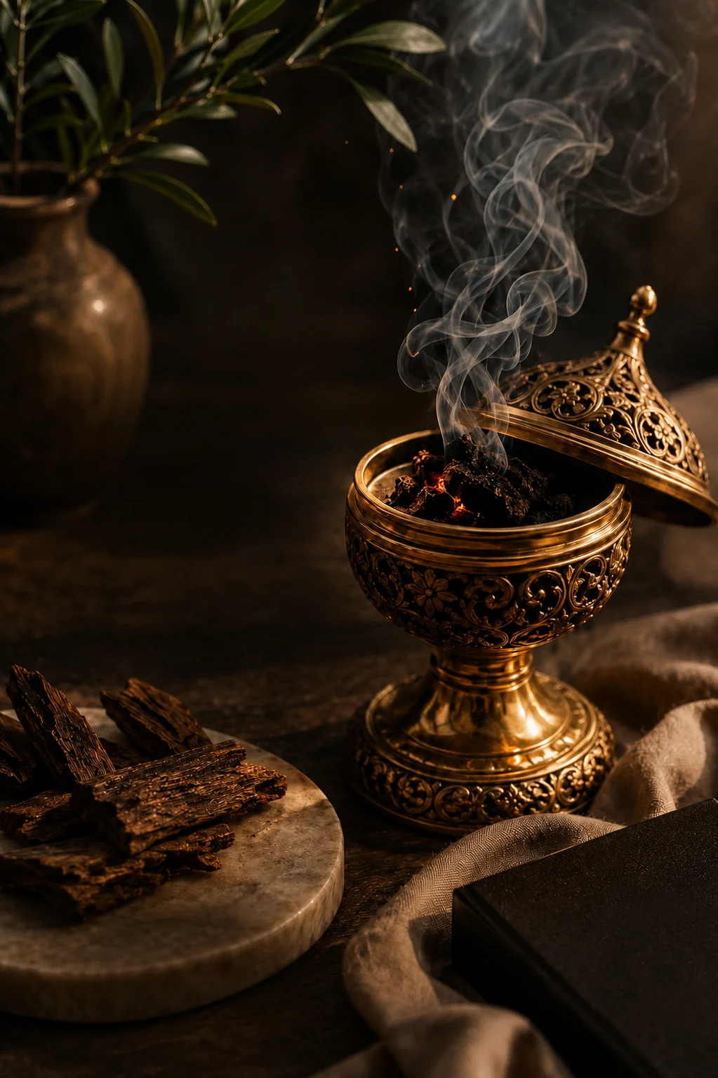 Бахурница с дымом Oud Maison Khan